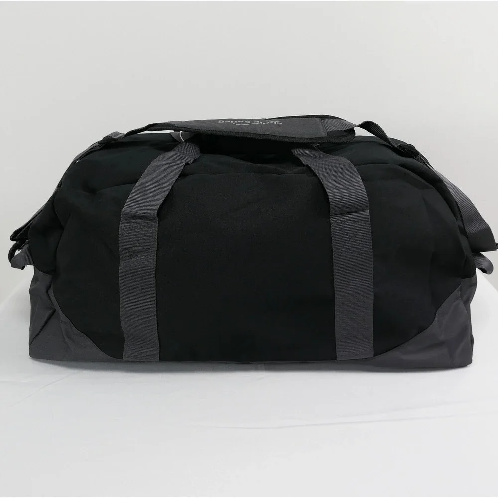 NEW Eddie Bauer Large Ripstop Duffel Bag Black Gray Travel Gym Bag NWT